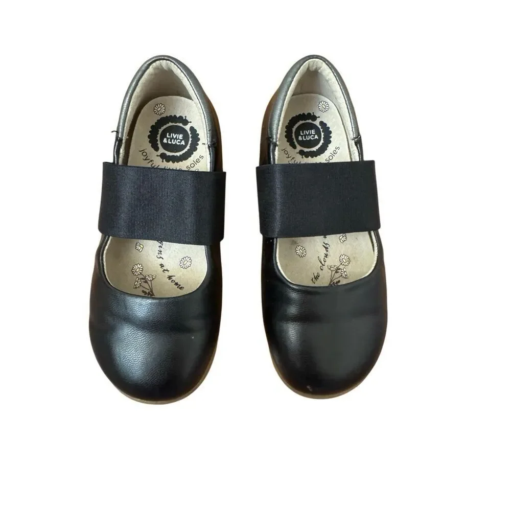 Livie & Luca Bella Ballet Flats Black Leather Size 8